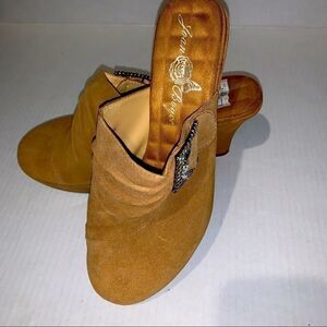 Joan Boyer suede mules size 9